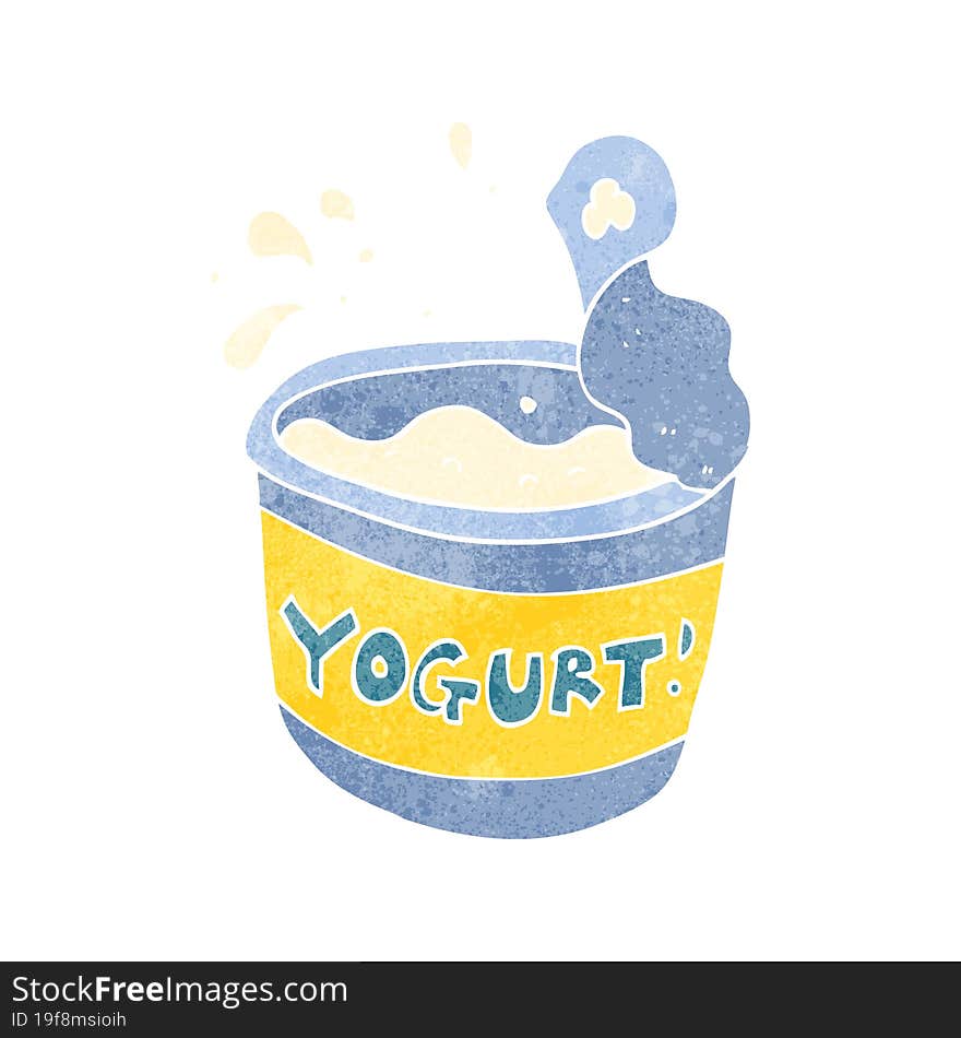 Retro Cartoon Yogurt