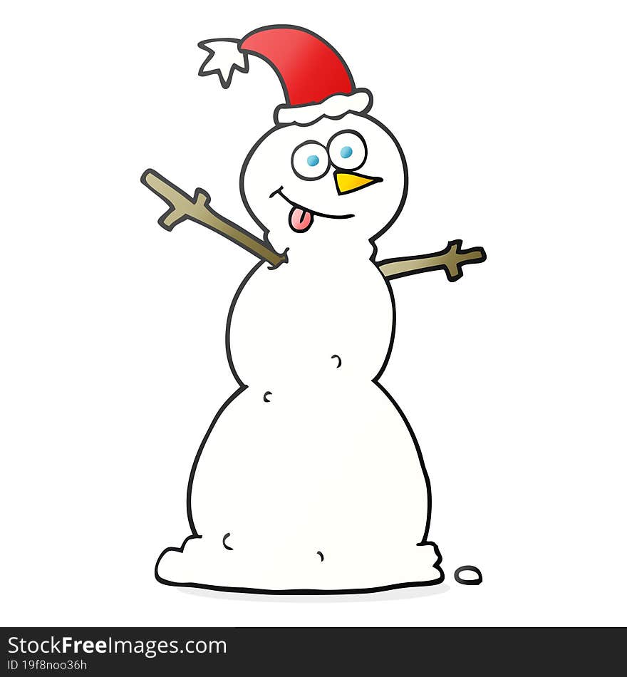 cartoon snowman