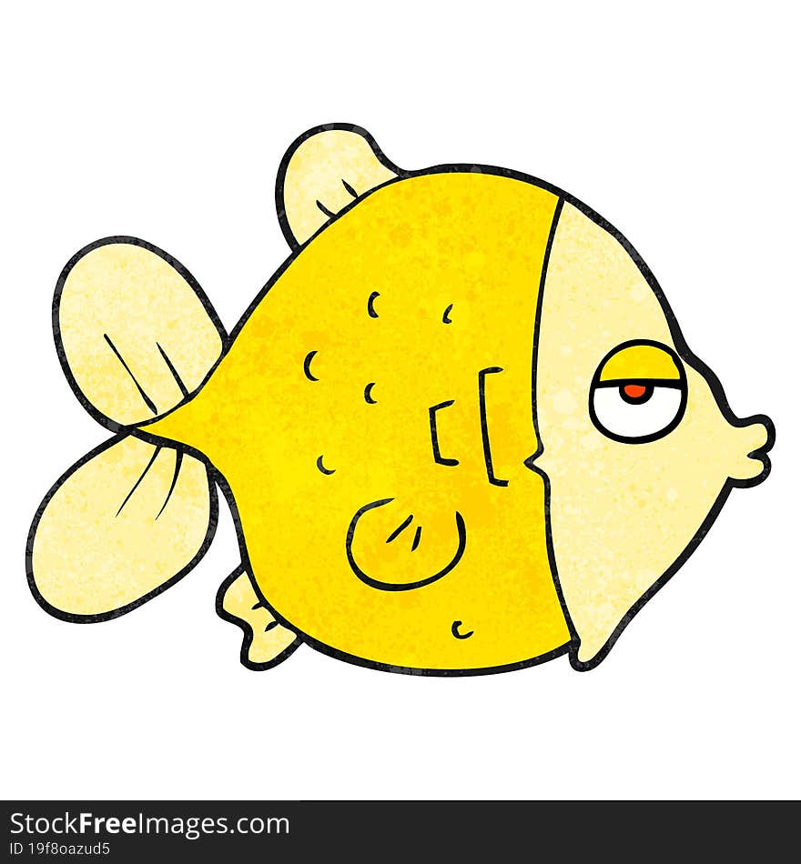 textured cartoon funny fish