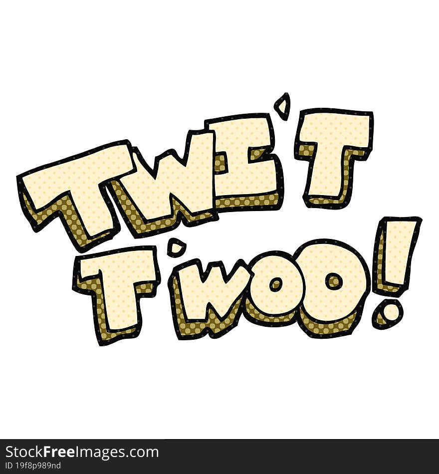 cartoon twit two owl call text