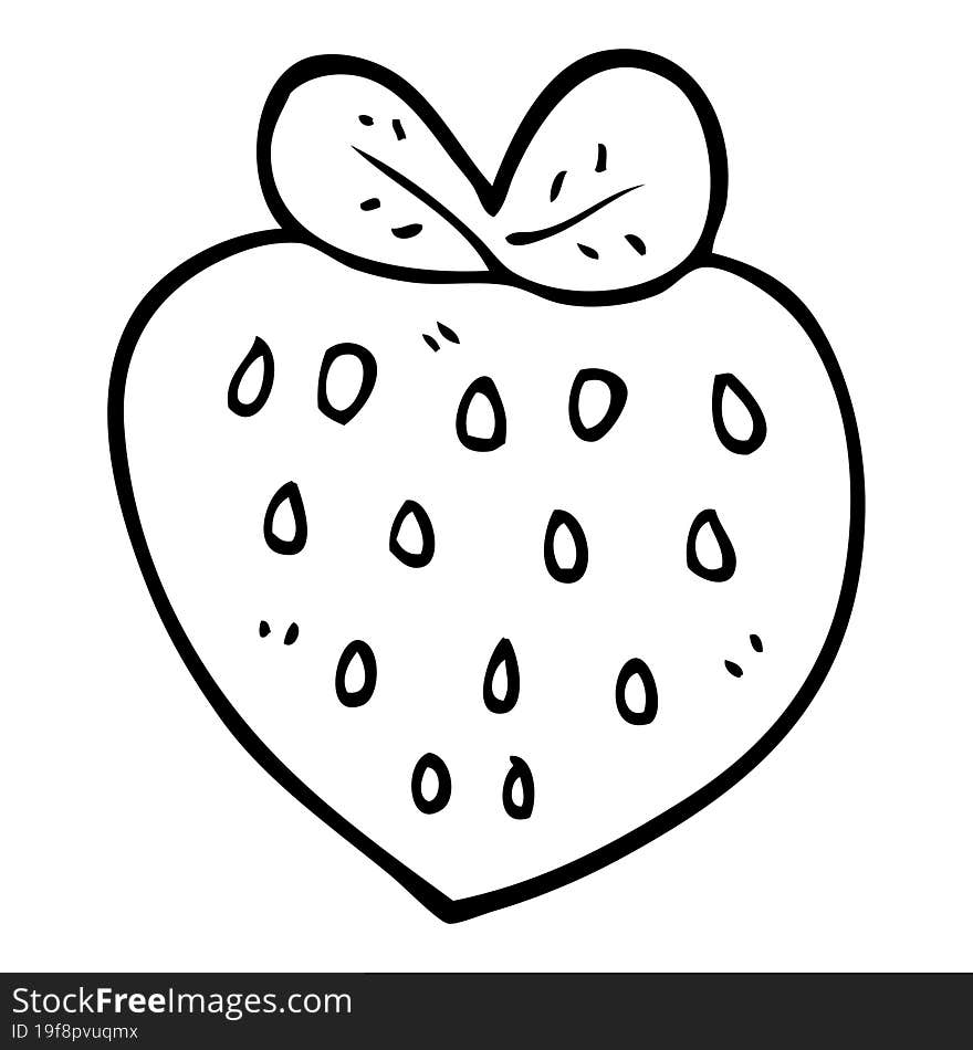 Line Drawing Cartoon Strawberry Fr