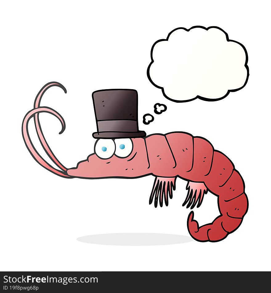 Thought Bubble Cartoon Shrimp