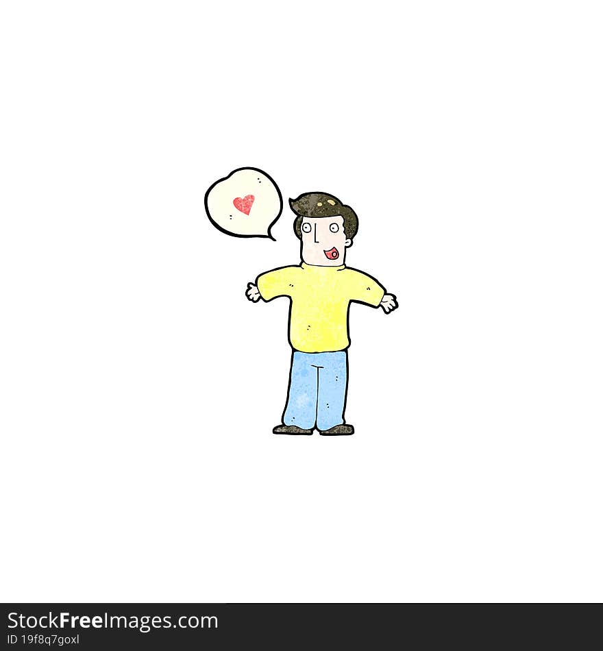 Cartoon Man In Love