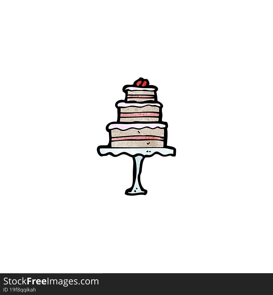 Cartoon Cake On Cakestand