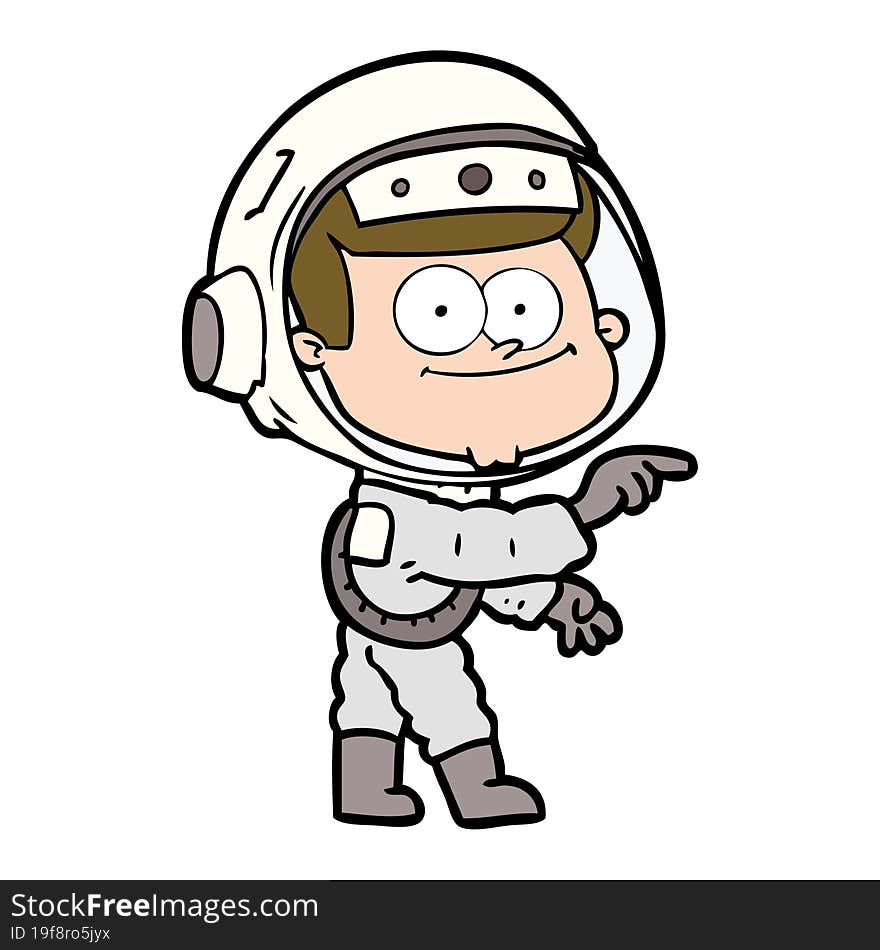 happy astronaut cartoon. happy astronaut cartoon