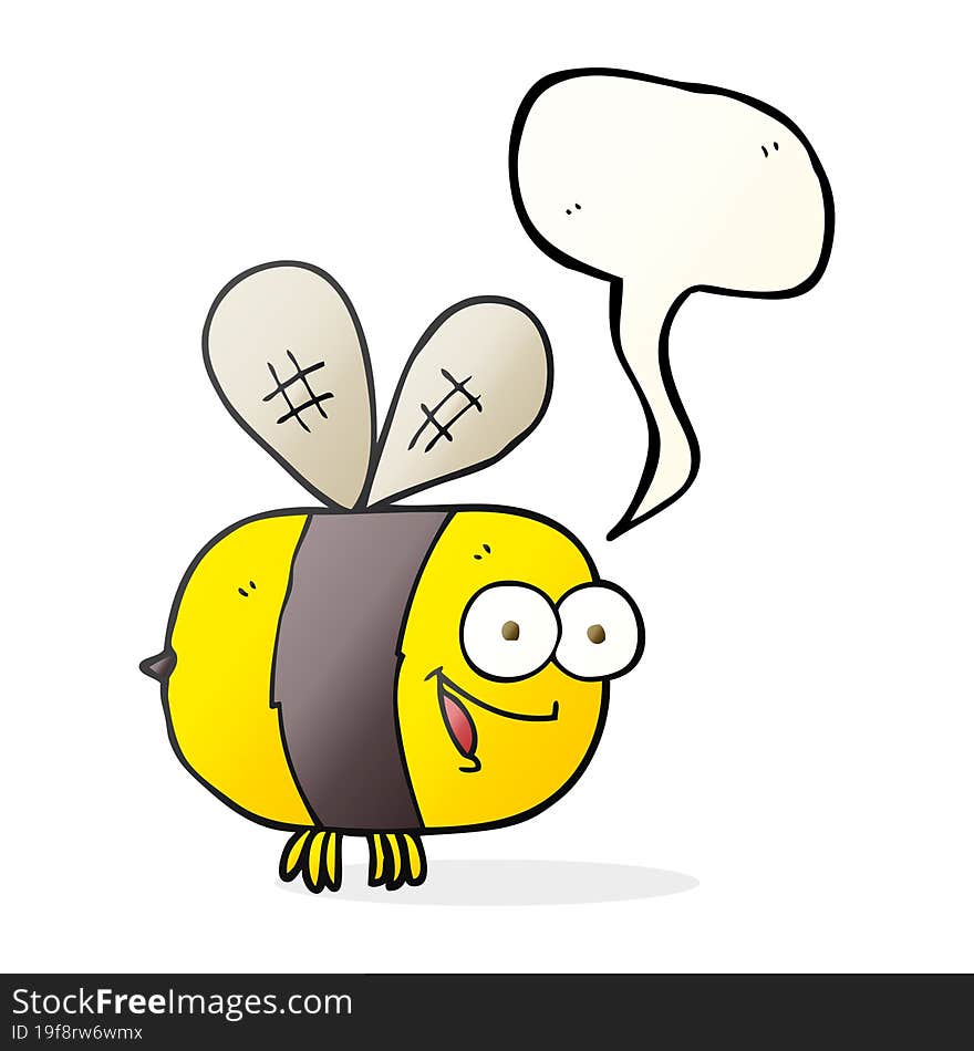 speech bubble cartoon bee