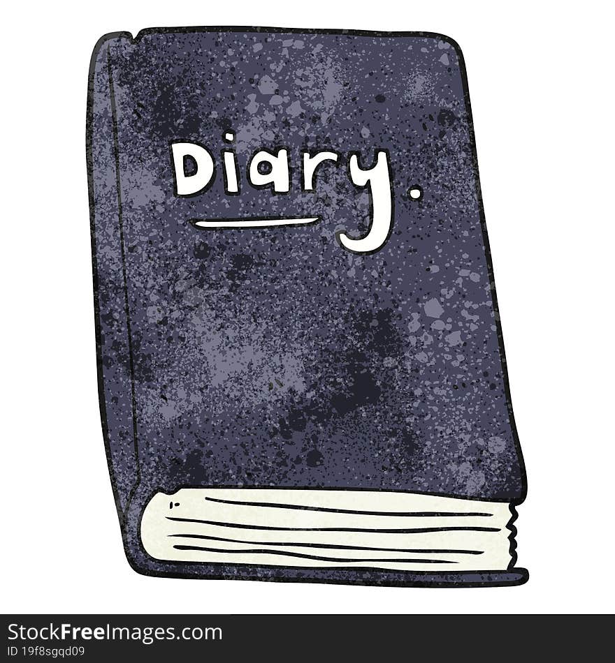 freehand textured cartoon diary