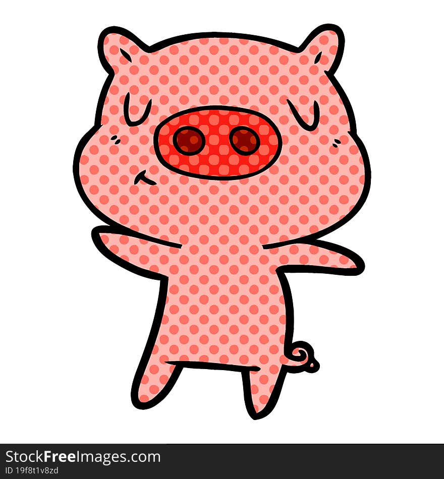 cartoon content pig. cartoon content pig