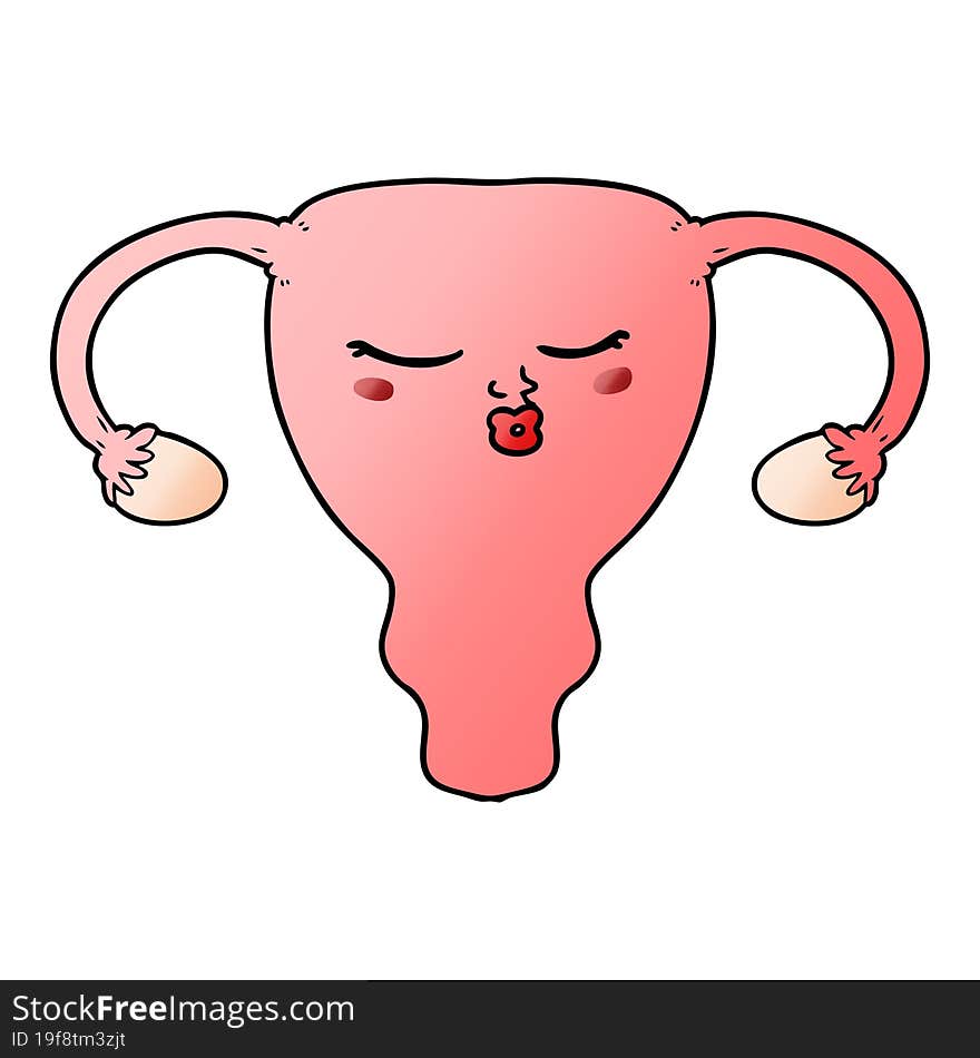 cartoon uterus. cartoon uterus