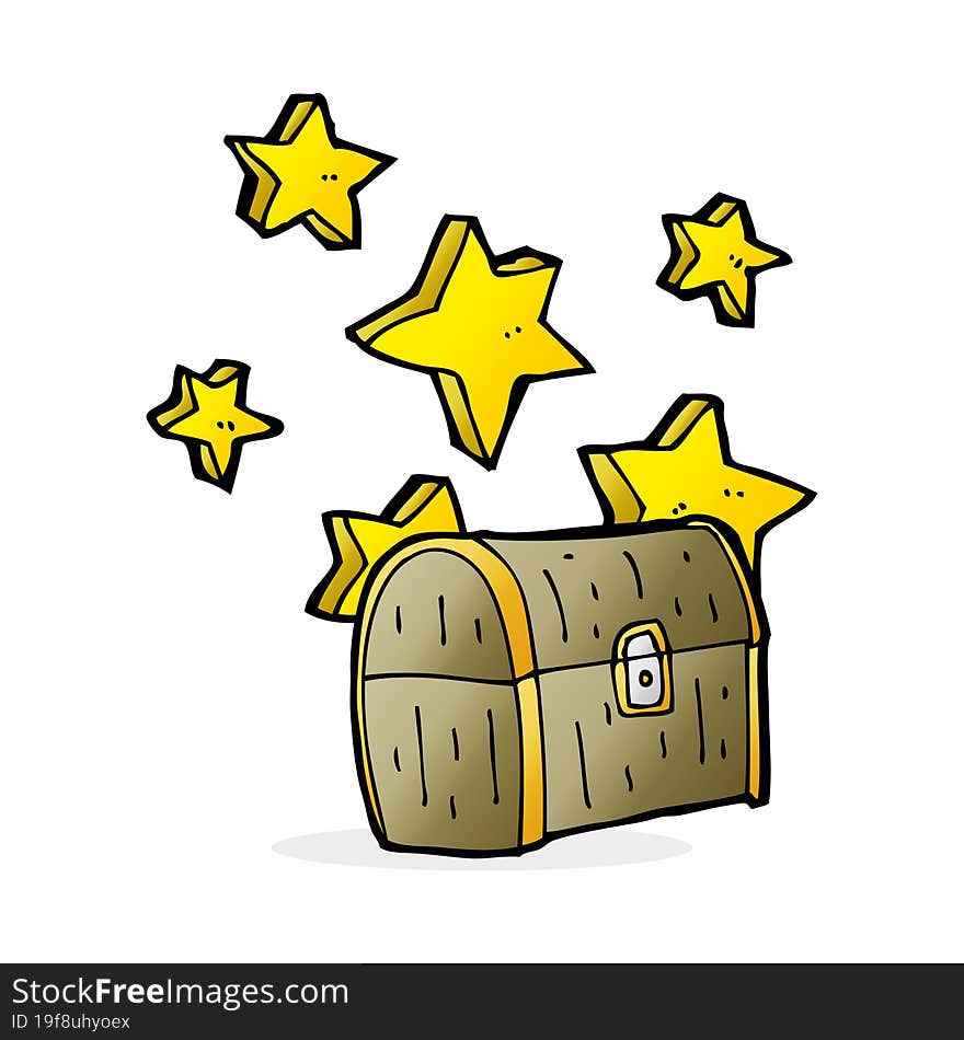 cartoon treasure chest. cartoon treasure chest