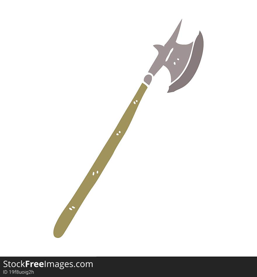 cartoon doodle medieval halberd