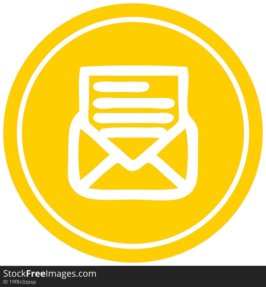 Envelope Letter Circular Icon