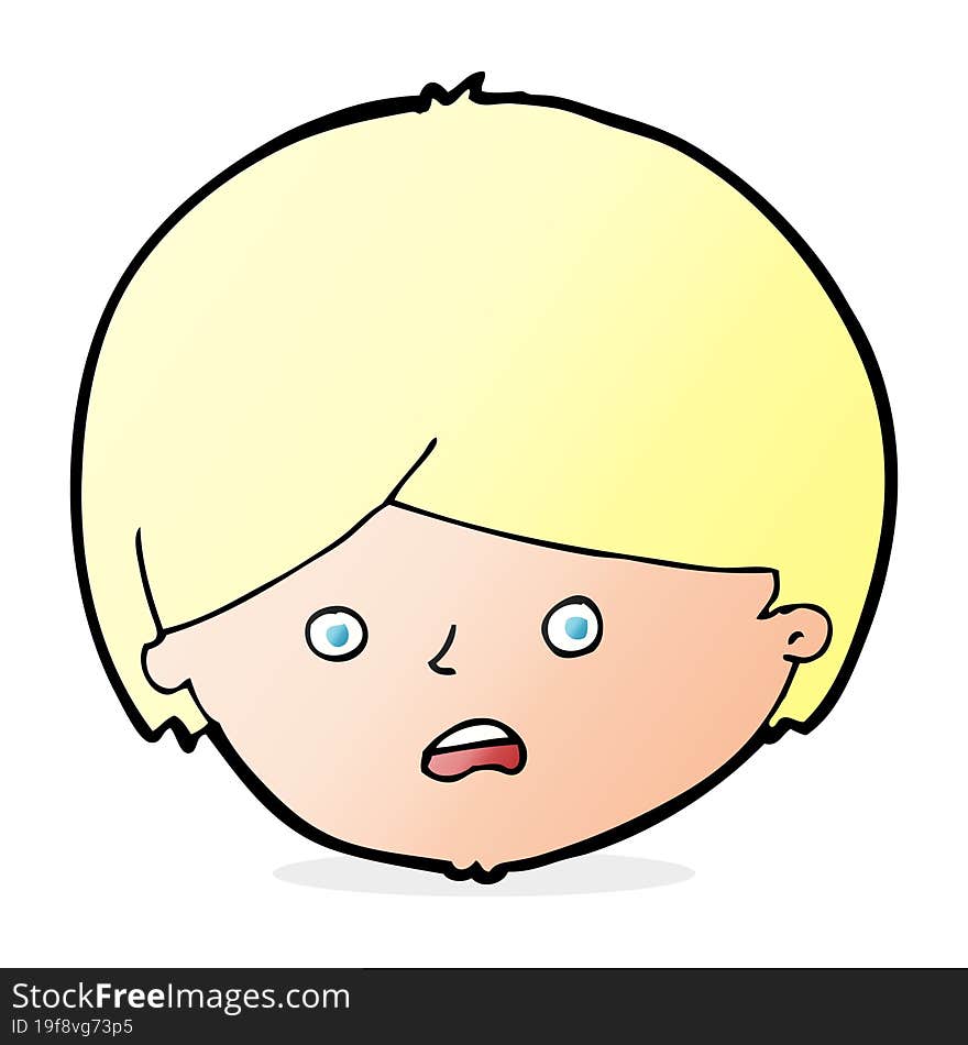 cartoon unhappy boy