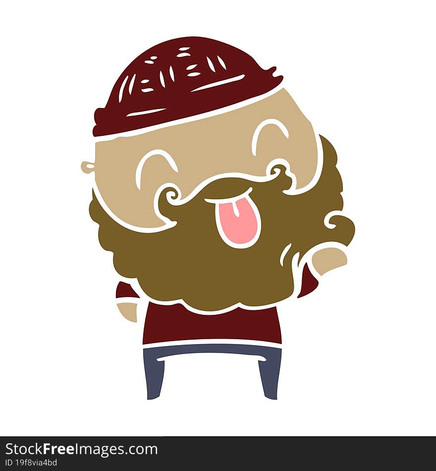 Man With Beard Sticking Out Tongue