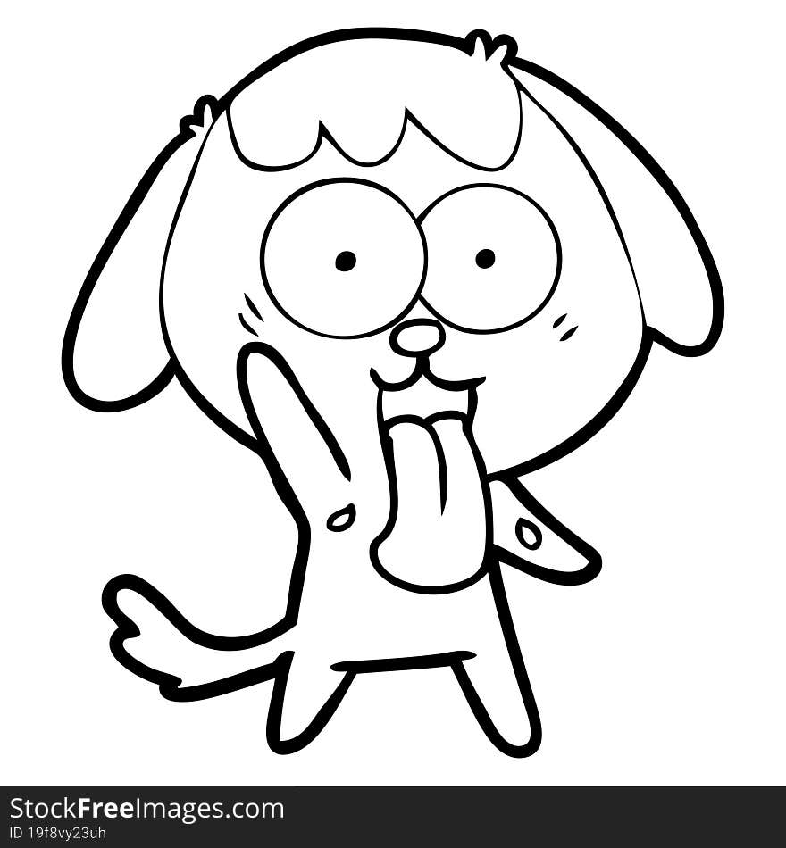 cute cartoon dog. cute cartoon dog