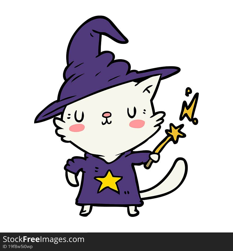 magical amazing cartoon cat wizard. magical amazing cartoon cat wizard