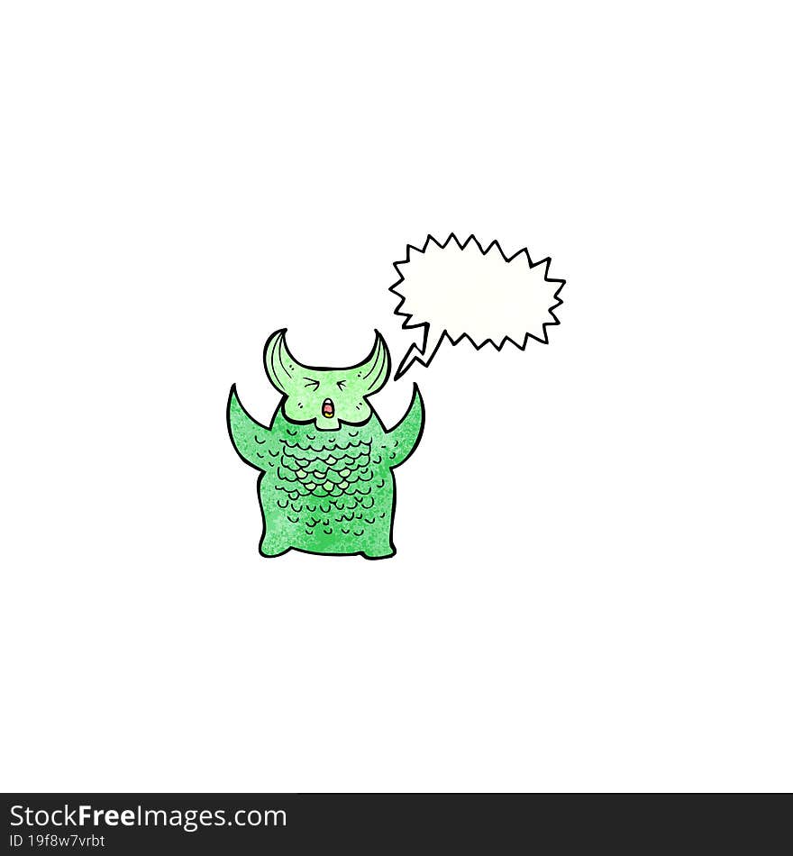 Roaring Monster Cartoon