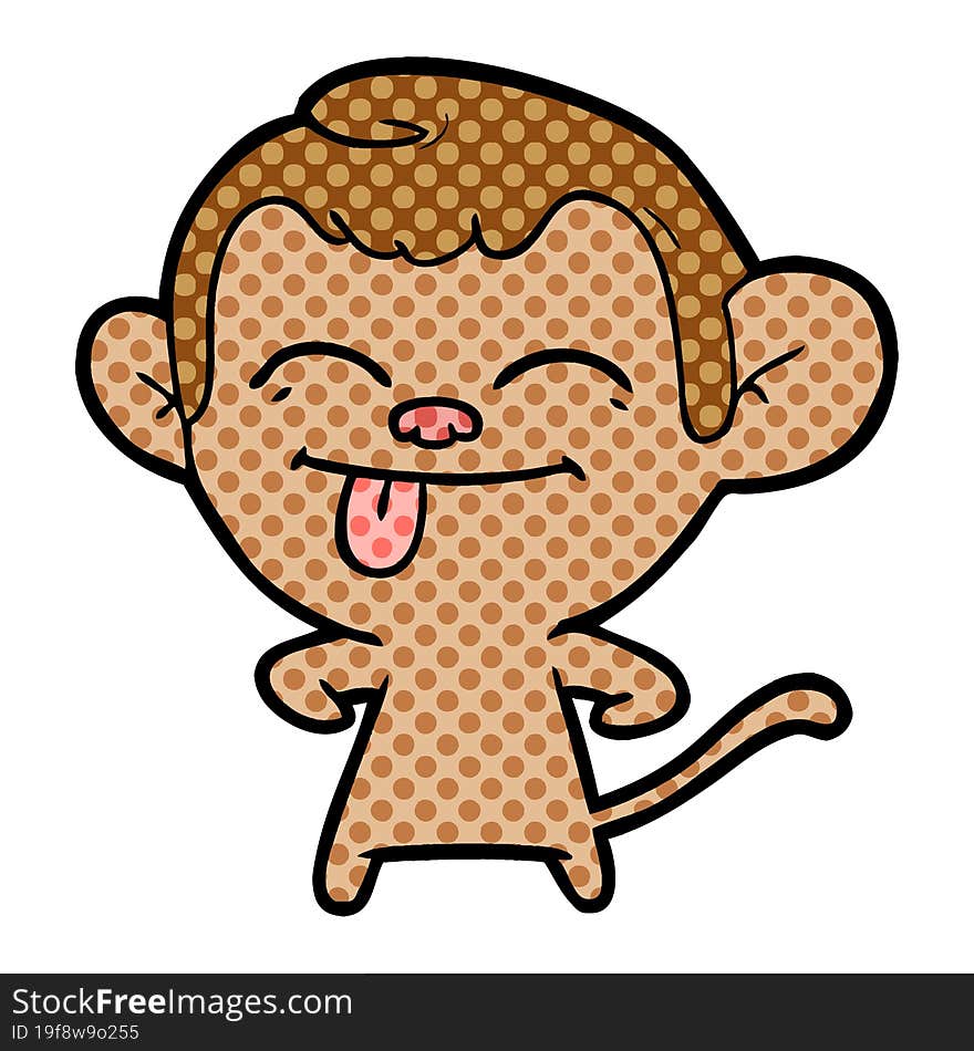 funny cartoon monkey. funny cartoon monkey