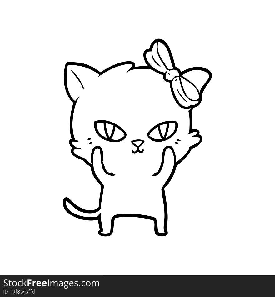 cute cartoon cat. cute cartoon cat