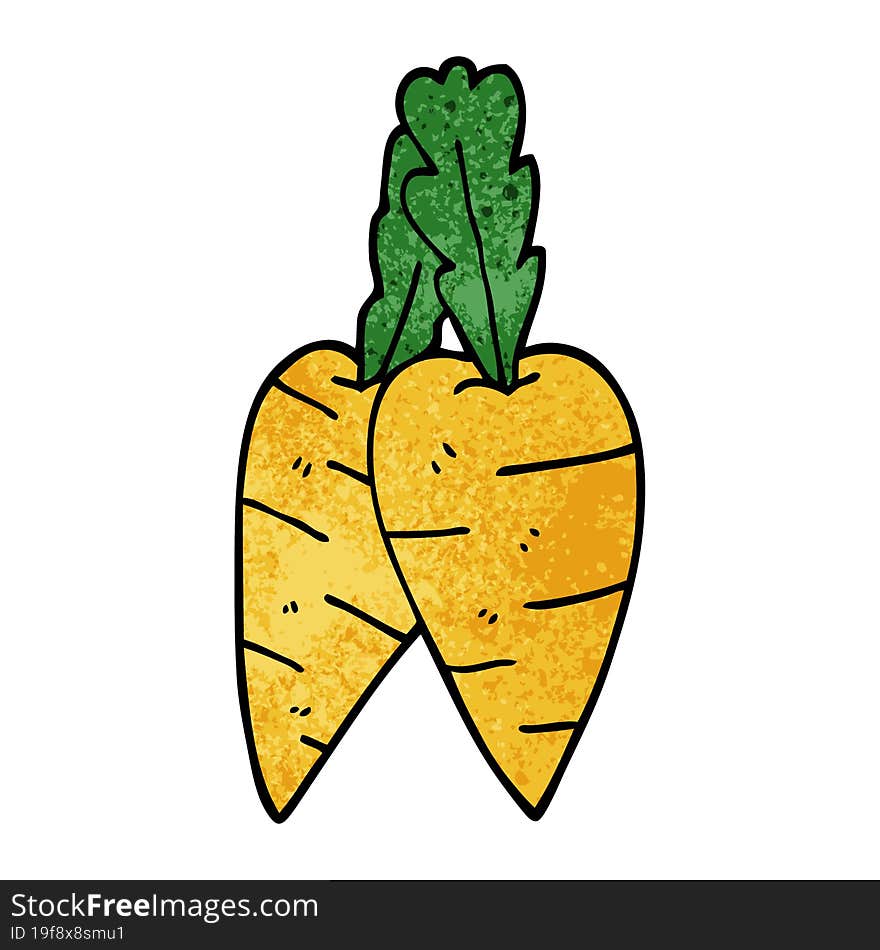 cartoon doodle organic carrots