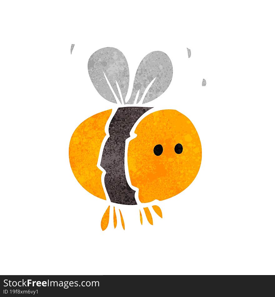 retro cartoon bee