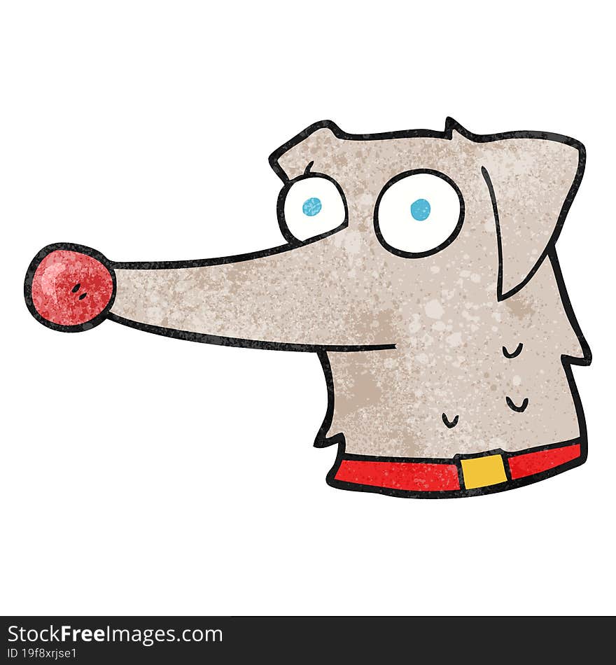 textured cartoon dog with collar