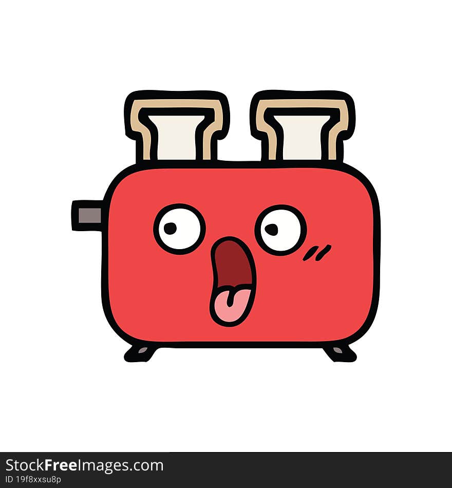 cute cartoon of a toaster