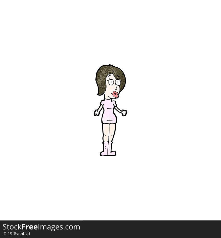 Cartoon Woman In Nurse Uniform