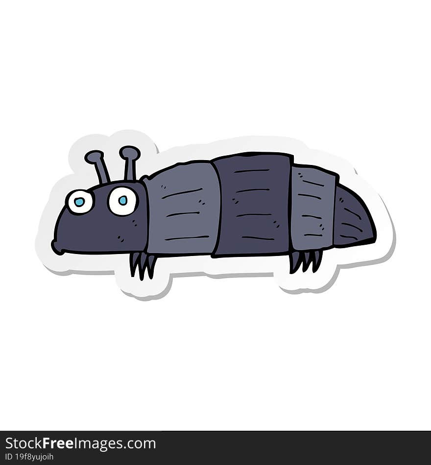 sticker of a cartoon bug