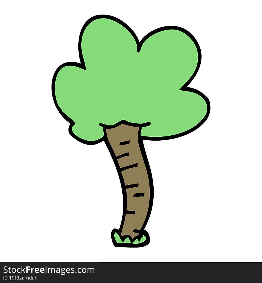 cartoon doodle tree