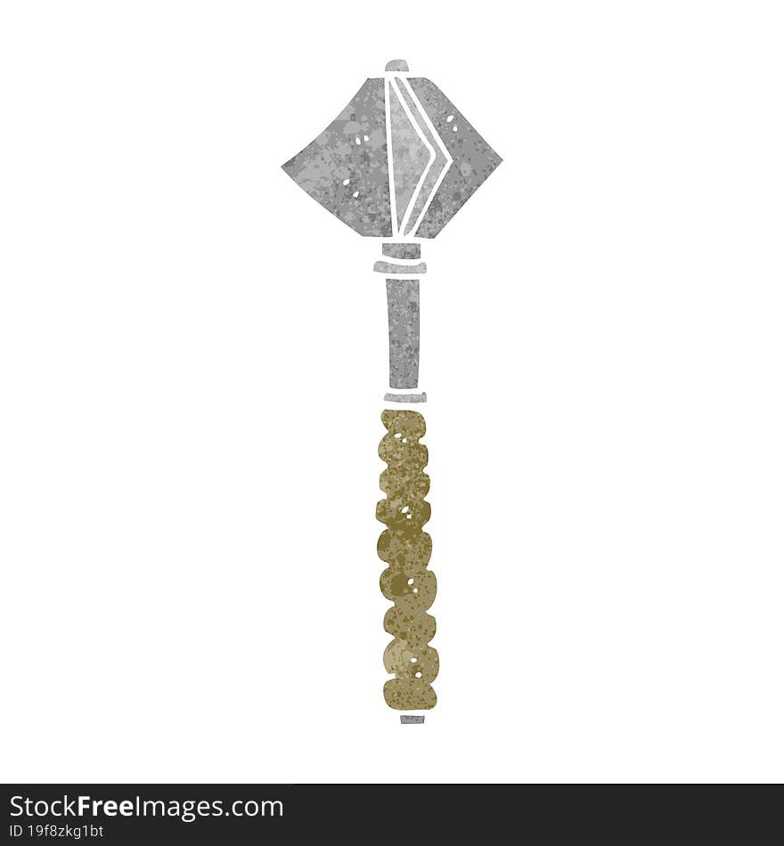 retro cartoon medieval mace