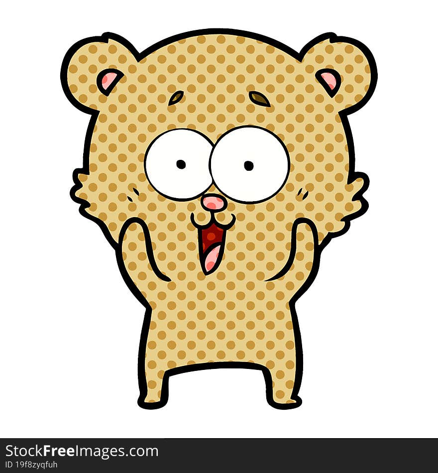 laughing teddy  bear cartoon. laughing teddy  bear cartoon