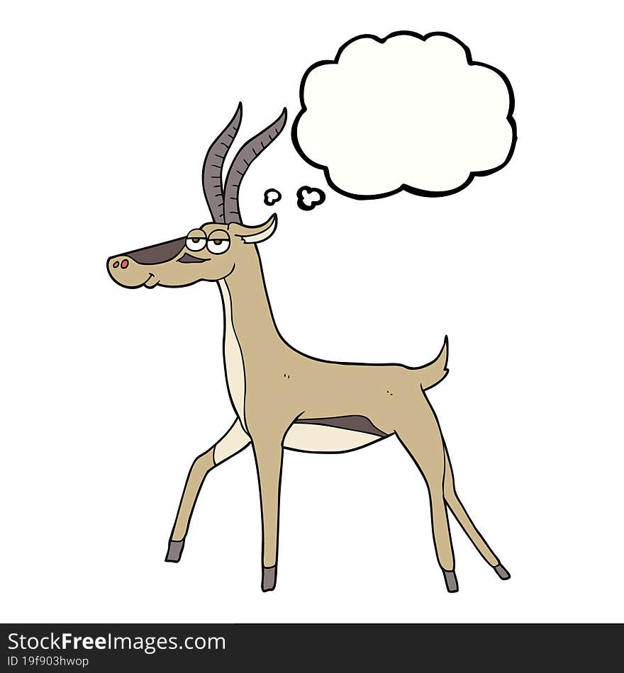 thought bubble cartoon gazelle