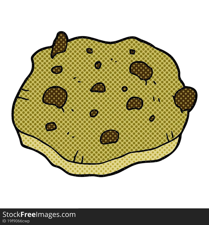 Cartoon Chocolate Chip Cookie