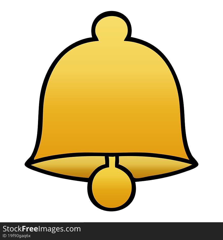 gradient shaded cartoon of a brass bell