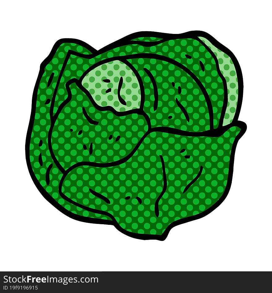 cartoon doodle cabbage