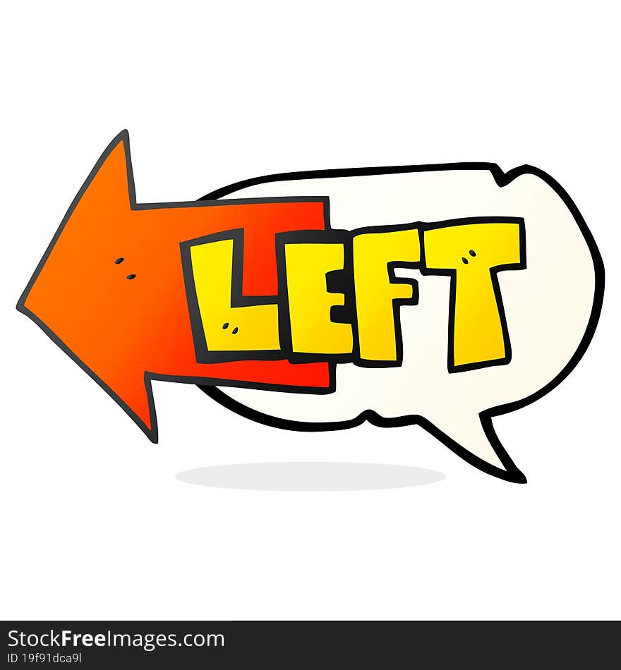 speech bubble cartoon left symbol