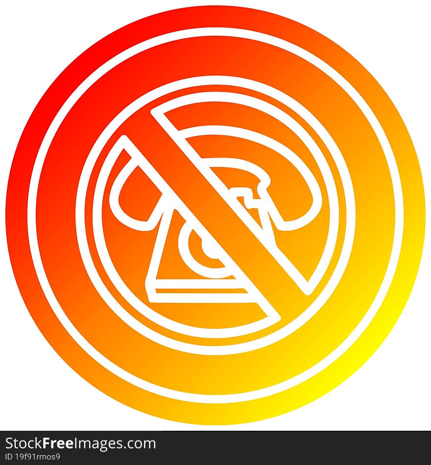 no hot calling circular in hot gradient spectrum