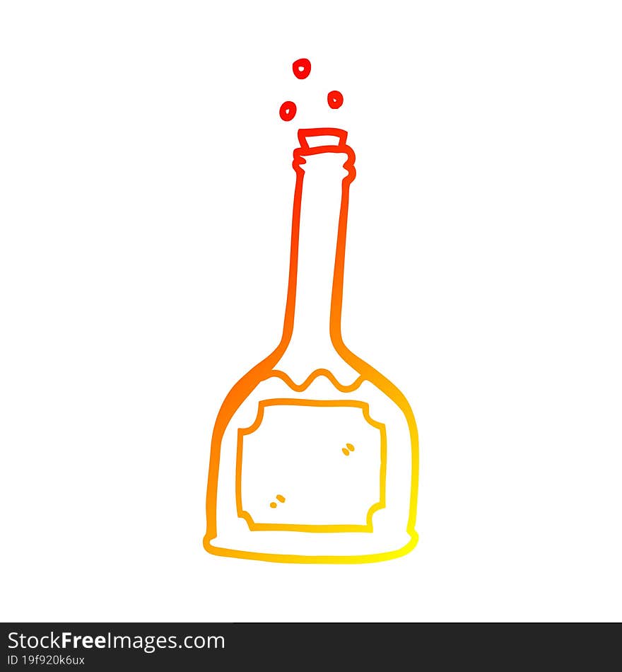 Warm Gradient Line Drawing Cartoon Magic Potion