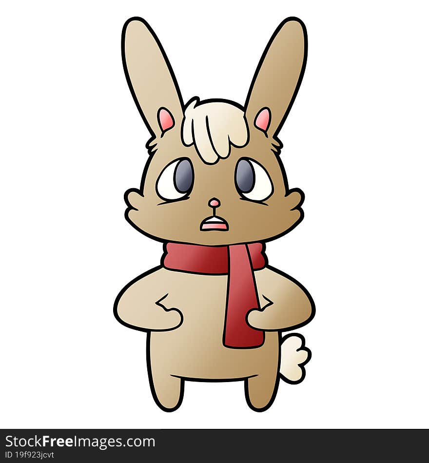 worried cartoon rabbit. worried cartoon rabbit