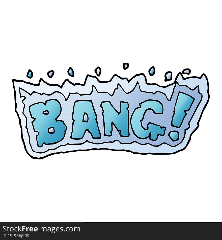 cartoon doodle word bang