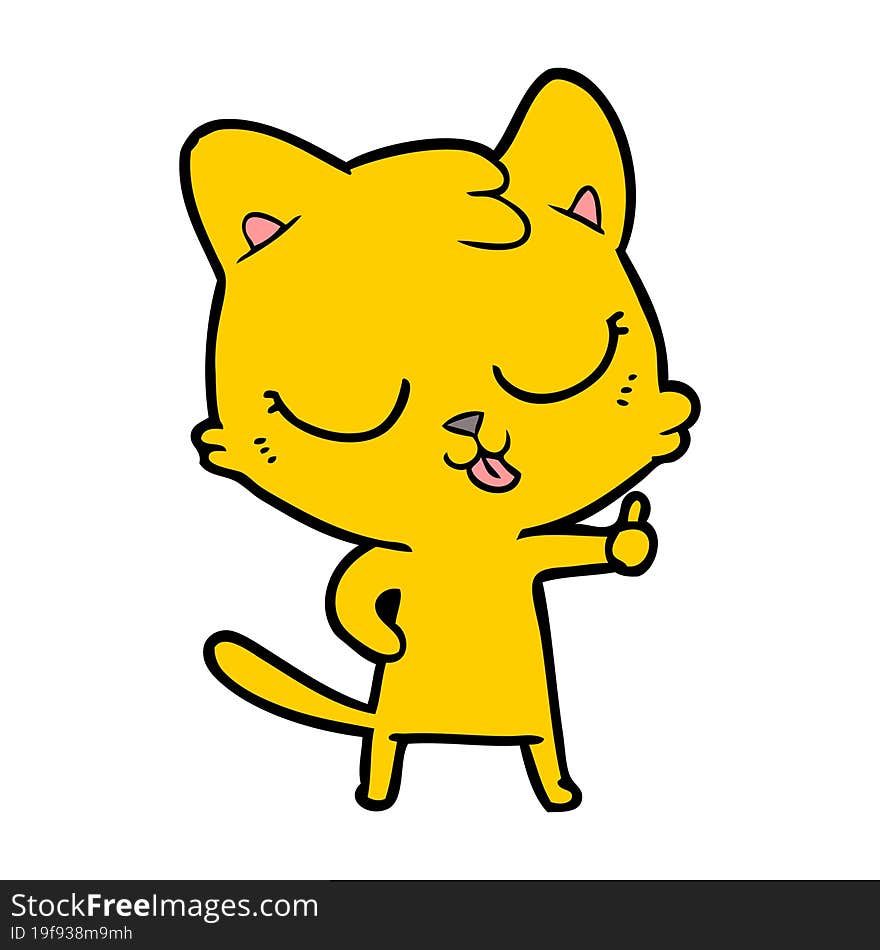 happy cartoon cat. happy cartoon cat