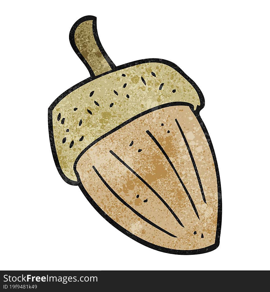 textured cartoon acorn