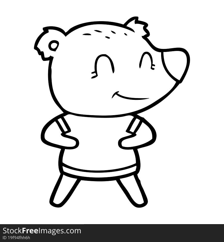 friendly bear cartoon. friendly bear cartoon