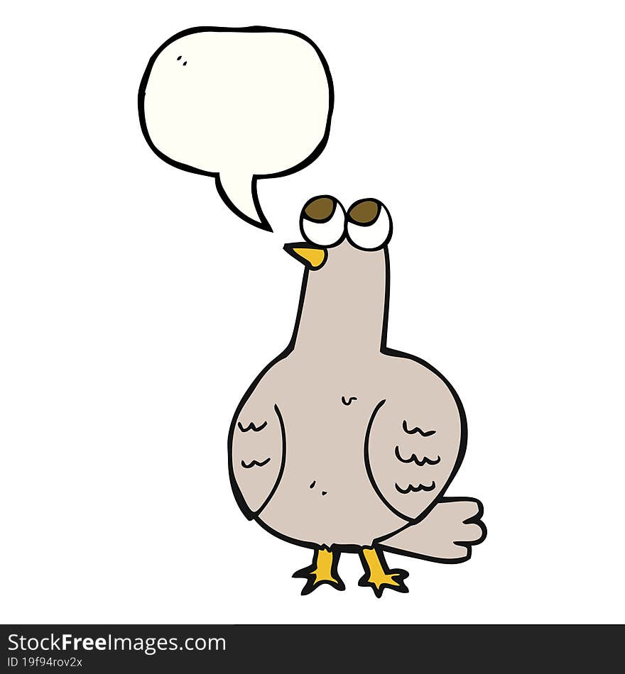 speech bubble cartoon bird