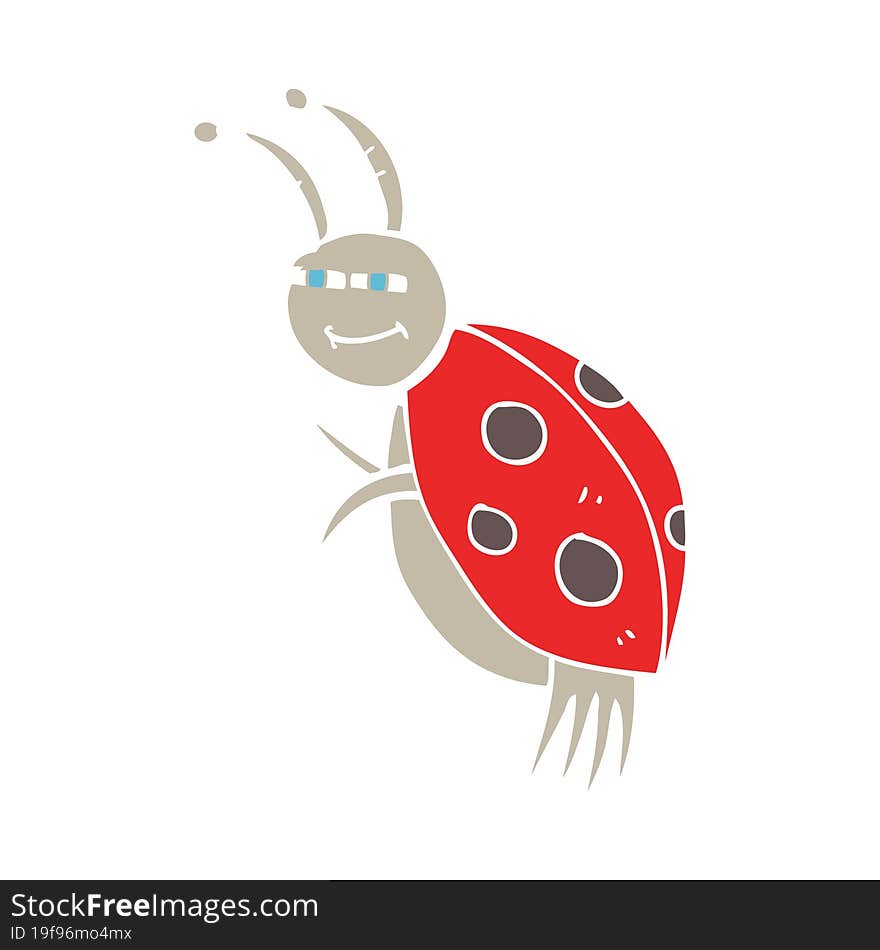 flat color illustration of ladybug. flat color illustration of ladybug