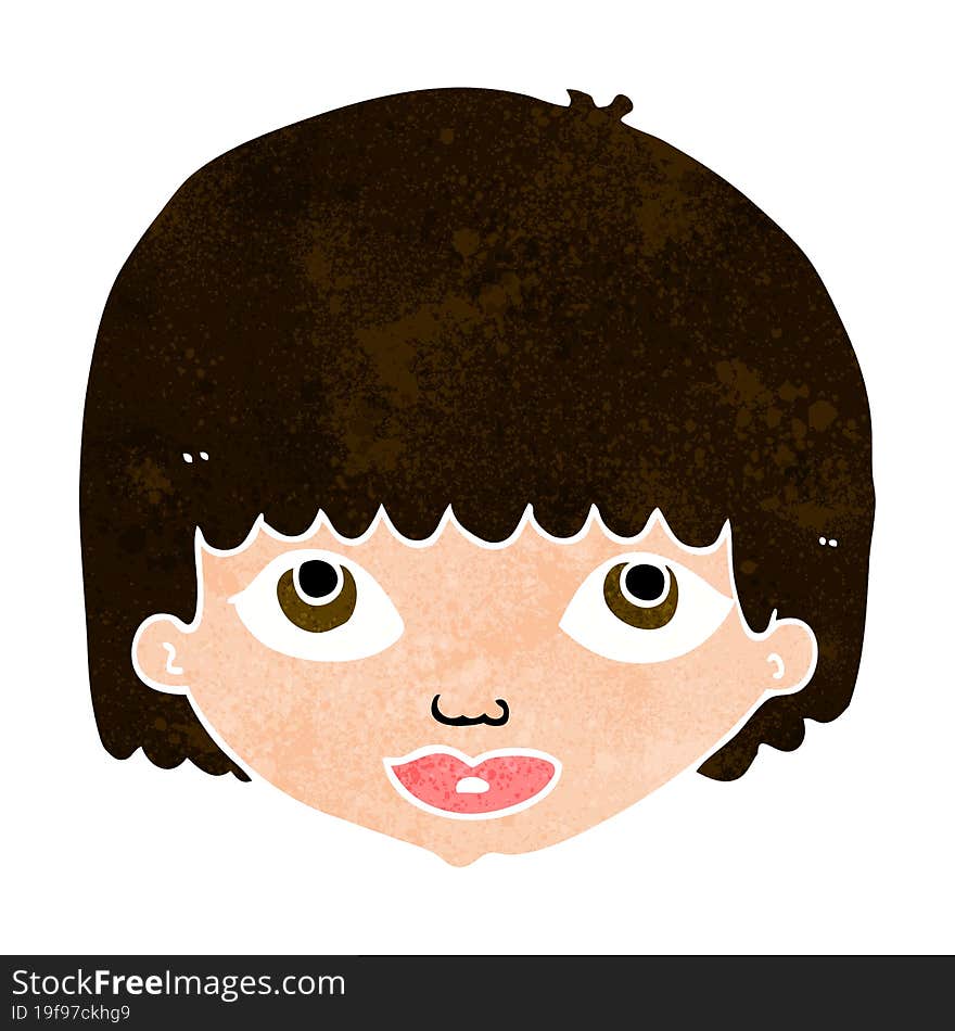 cartoon female face