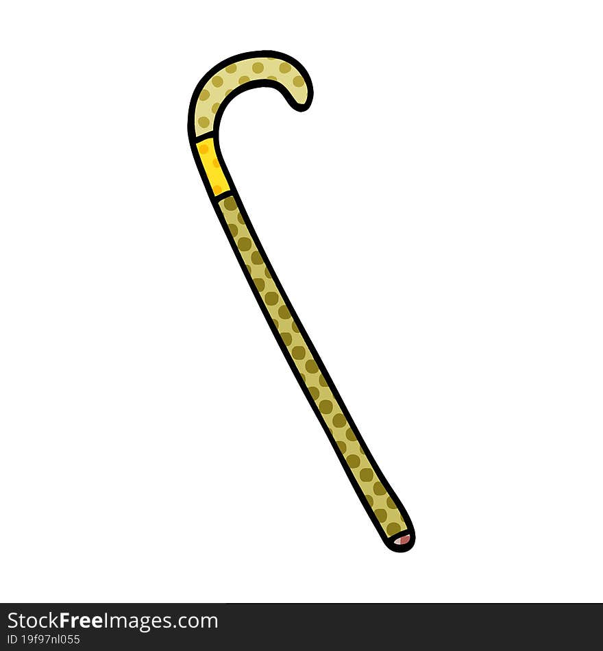 cartoon doodle walking stick