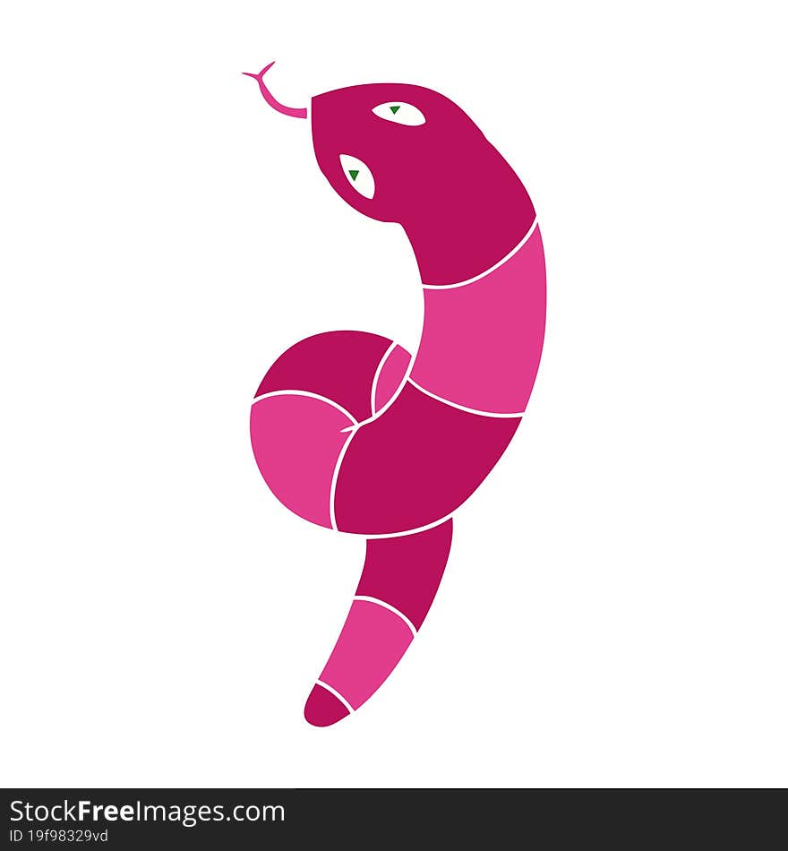 Cartoon Of A Long Snake