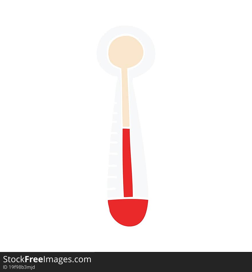 cartoon doodle hot thermometer